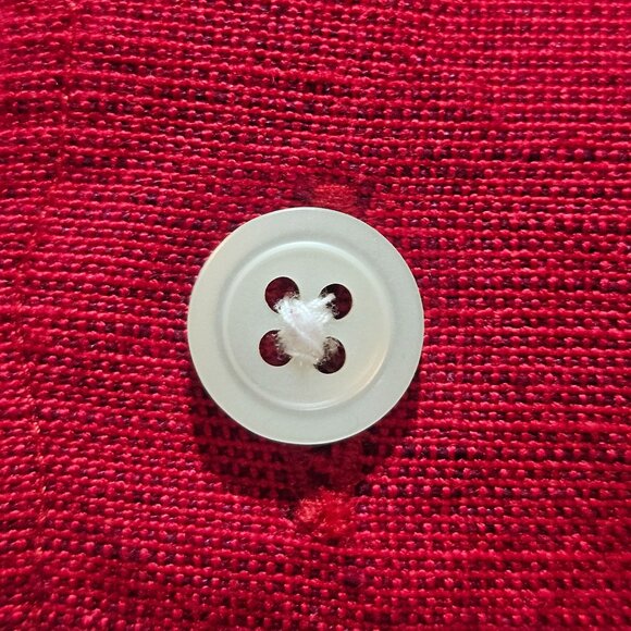 Valentines Nautica Red Short Sleeve Button-Up Shirt Mens L 55% Linen 45% Rayon - Picture 3 of 12